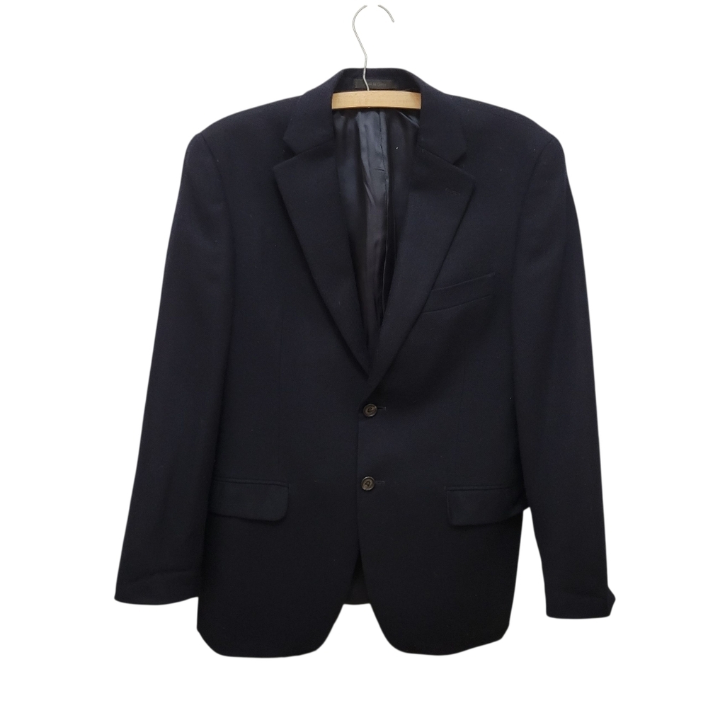 Ralph Lauren Vintage Black Men's Wool Blazer Minimalist Classic Quiet Luxury